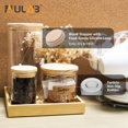 thumbnail image 3 of ULAB 3.5mm Thick Glass Food Container Set with Lid, 62.6 OZ Clear Storage Jar, Pack of 2, Glass Airtight Canisters set for Cookie, Pasta, Coffee Beans, USJ1005 C104, 3 of 3