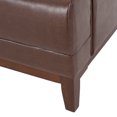 thumbnail image 4 of Noble House McCardell 3 Seater Sofa, Dark Brown and Espresso Faux Leather, 4 of 9