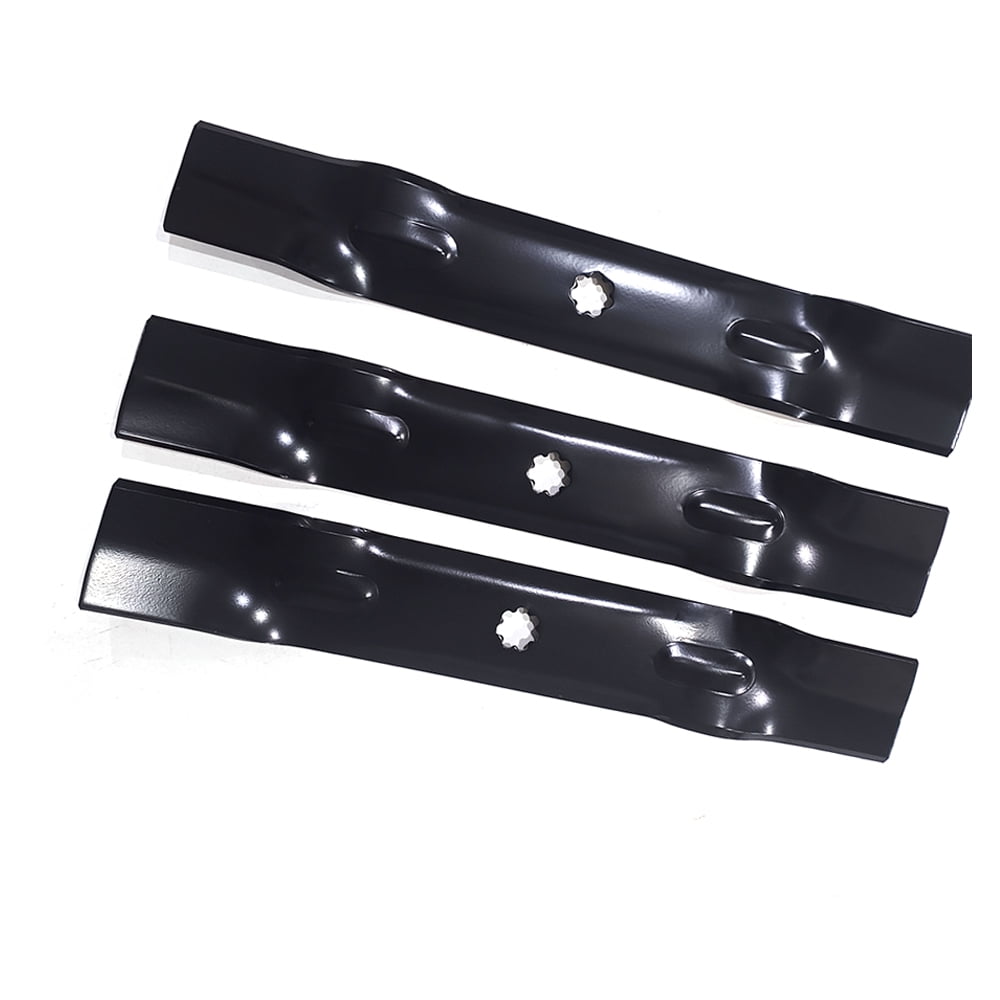 3-Pack D140 High Lift Mower Blades – Fits John Deere 48" Deck E140 E160 LA145 D140 Lawn Tractors, OEM GY20852 GX21784