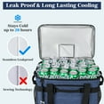 thumbnail image 5 of OPUX Cooler Bag, 48 Cans Insulated Soft Collapsible Portable Cooler, Soft Sided Leakproof Cooler for Beach Camping with Shoulder Strap, Ice Chest for Travel Road Trip Picnic, Navy Blue, 5 of 8