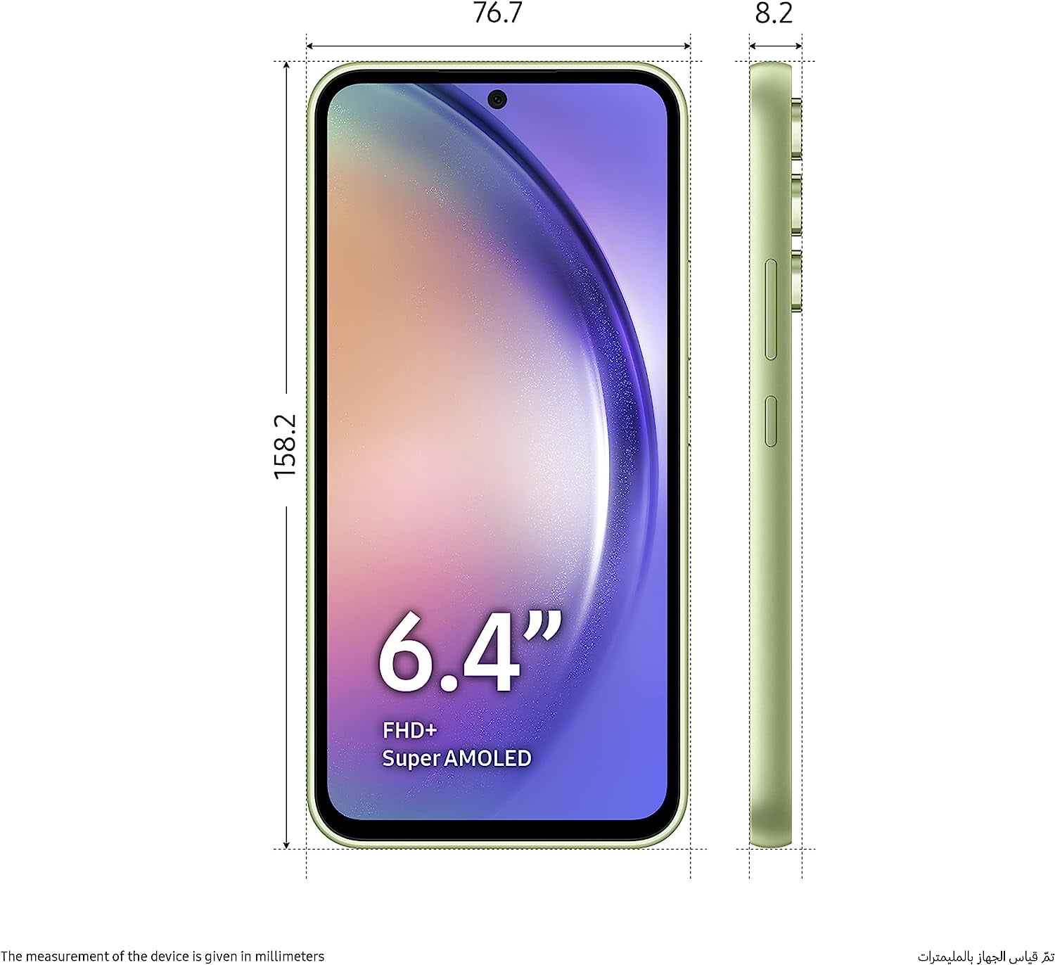 GSM Unlocked Samsung Galaxy A54 Cell Phone 128GB 6GB RAM 5000 mAh Battery 6.4 Inches Display Lime