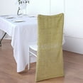 thumbnail image 2 of BalsaCircle Metallic Fitted Spandex Chair Slipcover Champagne, 2 of 8