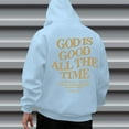 thumbnail image 6 of CONFREE Men's Hoodie Letter Prints Hoodies For Men Graphic Long Sleeve Casual Pullover Hooded Sweatshirts With Pockets, 6 of 8