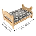 thumbnail image 3 of Wooden Pet with Soft Pad Removable Cartoon Design Small Animal Bed for Rabbits Hedgehogs Hamsters, 3 of 4