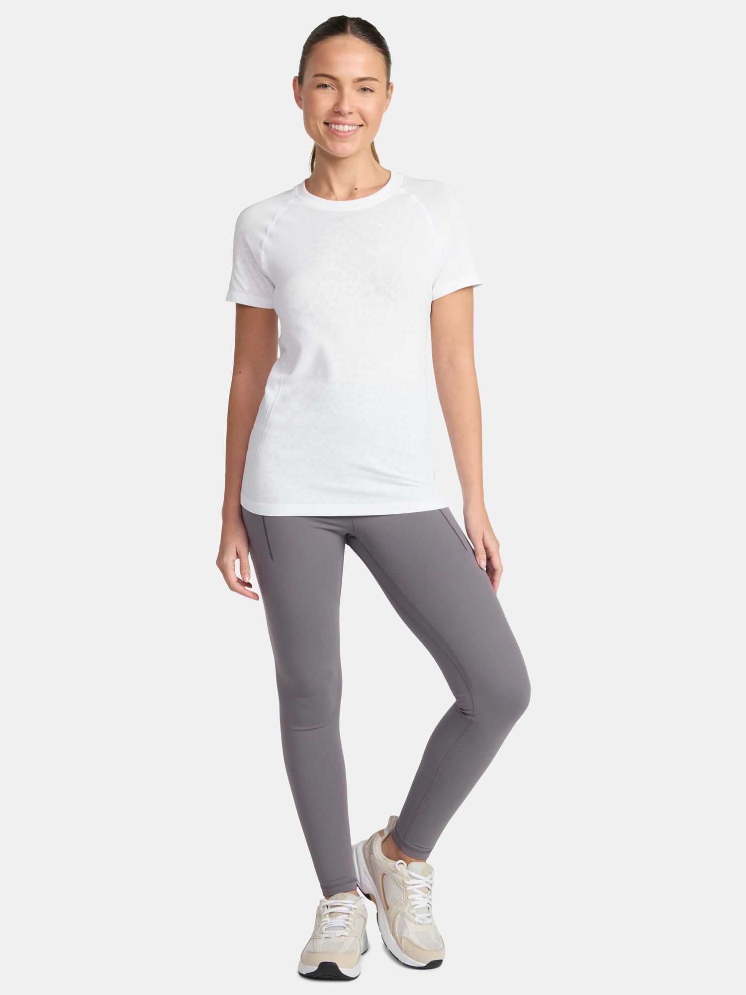 Avia Women's Seamless Tee with Short Sleeves, Sizes XS-XXXL