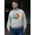 thumbnail image 2 of Laughing Layers - Retro Emoji Aesthetic Graphic Men's Sweatshirt, 2 of 4