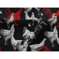 thumbnail image 5 of oneOone Viscose Jersey Black Fabric Rooster Cock Diy Clothing Quilting Fabric Print Fabric By Yard 60 Inch Wide-US, 5 of 7
