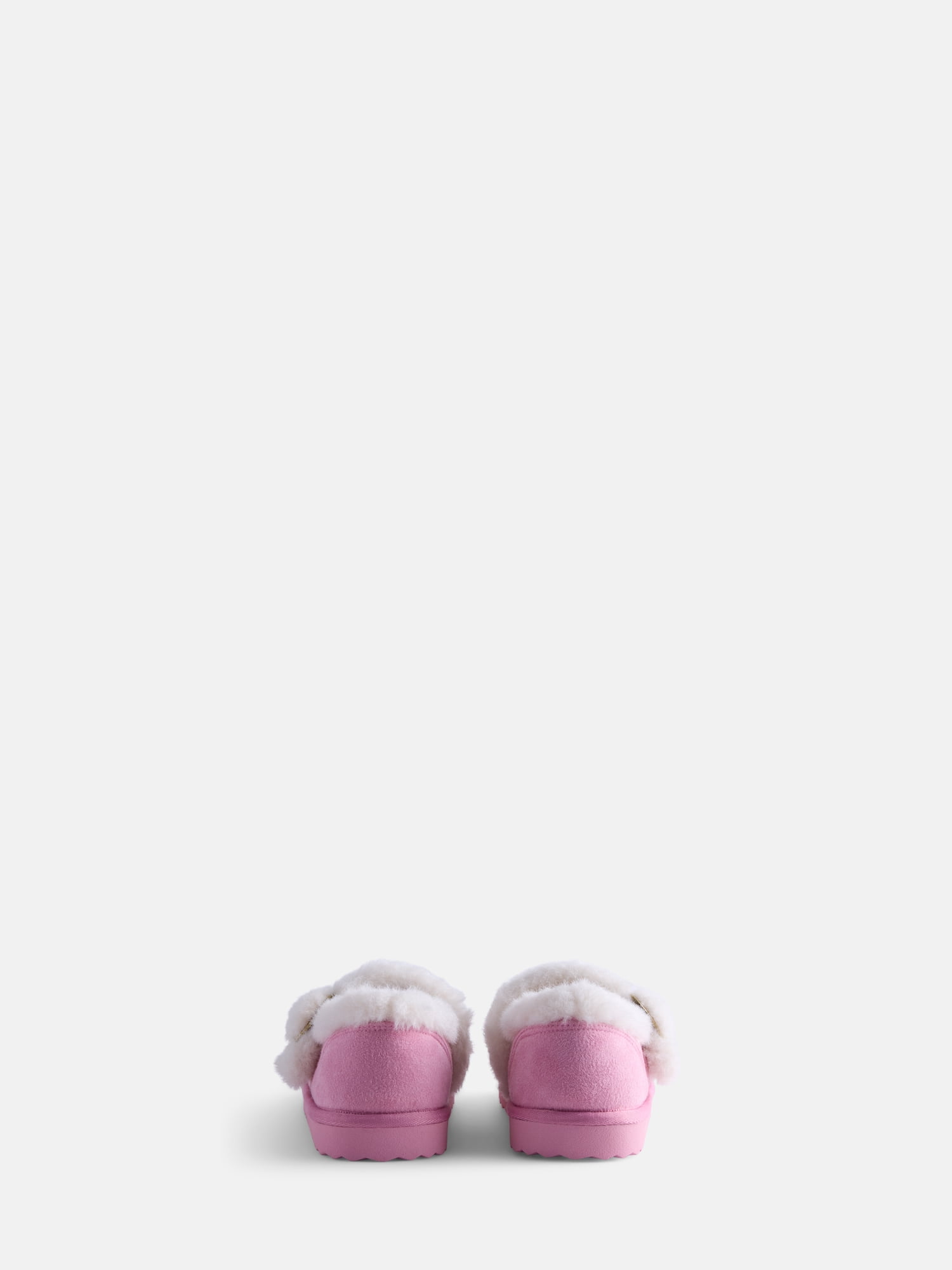 Wonder Nation Toddler, Little and Big Girls Faux Shearling Mary Jane Slippers
