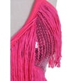 thumbnail image 4 of Womens Fringe Sequin Strap Backless 1920s Flapper Party Mini Dress, 4 of 5