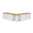 thumbnail image 4 of Linon Troyin Backless Wood Two Tone Breakfast Nook in Natural and White, 4 of 19