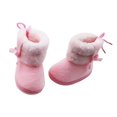 thumbnail image 3 of Winter Baby Boy Girl Cotton Snow Boots With Bow Tie Mid-tube Boots, 3 of 8