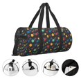 thumbnail image 3 of Fotbe Vintage Records Bolsa Deportiva de Lona Plegable con Estampado, Bolsa de Gimnasio con Bolsillo Seco/Húmedo, Bolsa de Viaje Ultraligera de Gran Capacidad, 3 of 6