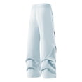 thumbnail image 5 of Dvprdro Wide Leg Sweatpants for Men Elastic Waist Drawstring Casual Athletic Sweat Pants Loose Fit Stretch Trousers Fashion Workout Joggers with Zipper Pocket, 5 of 7