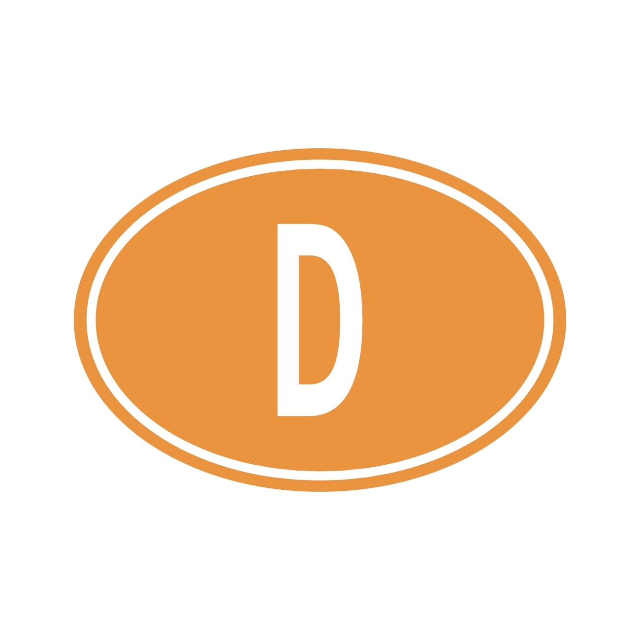 Deutschland Germany Oval Sticker Decal Die Cut - Self Adhesive Vinyl ...