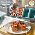 thumbnail image 6 of Soluxeo Silicone Freezer Molds with Lids, 2-Cup Soup Container Style Ice Cube Trays for Freezer, Suitable for Frozen Broth, Leftovers & Meal Prep(Blue-2Grid), 6 of 9