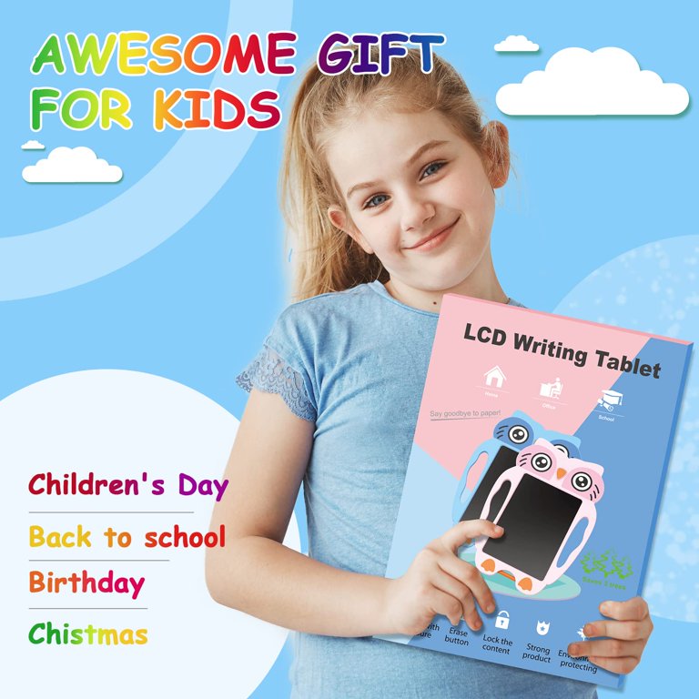 Lcd Doodle Writing Tablet Learning Toy Scribbler Board Electronic Drawing  Pad Educational Xmas Gifts For 3-8 Years Old Kids