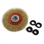 125Mm Quality Round Brass Plated Steel Wire Brush Wheel for Bench Grinder