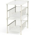 SimpleHouseware Stackable Under Sink Sliding Basket Organizer