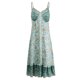 thumbnail image 3 of Vestido Estampado Floral Para Mujer, Vestido Cómodo Con Correa De Espagueti Sin Espalda De Verano Con Cuello En V, Dobladillo Con Volantes Para Fiestas YLSHRF Otros, 3 of 8