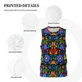 thumbnail image 3 of Rocae Colorful Floral for Men's Basketball Jersey Lightweight and Breathable Athletic Tank Top,Quick-Drying Sports Jersey 3X-Large, 3 of 9