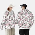 thumbnail image 4 of Vsdgher Sweat à Capuche Imprimé Fleurs Roses pour Hommes Femmes, Manches Longues Protection Solaire Pêche Course Natation-Petit, 4 of 7