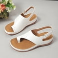 thumbnail image 6 of Dakaela Orthopedic Wedge Sandals for Women Comfortable Walking Dressy Slides 2026 Ladies Platform Slingback Casual Shoes Indoor Outdoor White 8, 6 of 9