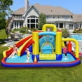 thumbnail image 3 of Gymax 7-in-1 Inflatable Water Slide Water Park Kids Bounce Castle With 735W Air Blower, 3 of 10