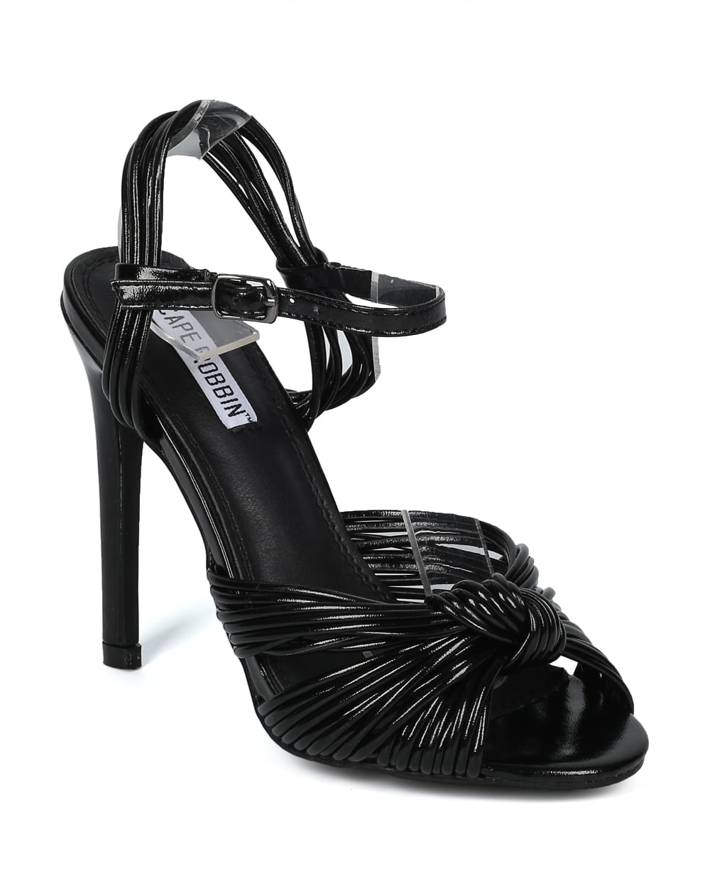 New Black Multicolors High Heel open toe Mesh lace up Sandals Cape Robbin Alza 