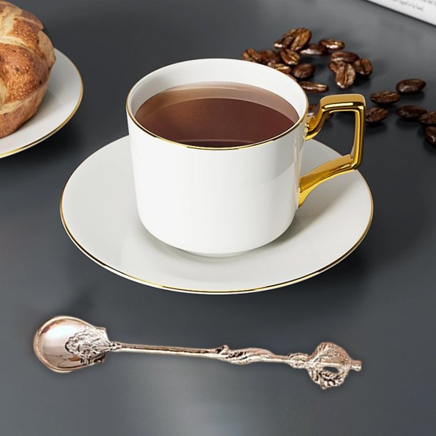 Vintage Metal Coffee Spoons Carved Tea Spoons Stirring Spoons Dessert Spoons Household Western Tableware Suitable For Coffee Tea Photos Decoration
