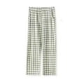thumbnail image 2 of Defitshape Women's Cotton Pajama Pants Cute Sleep Capris Comfy Summer Pocket Soft Loose Fit Casual Elastic Waist Lounge Pants Green X-Large, 2 of 4