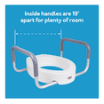 thumbnail image 4 of Carex Raised Toilet Seat with Handles, Standard Round Toilets, Adds 3.5" to Height, 250 lb Capacity, 4 of 12