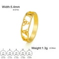 thumbnail image 4 of Irish Trinity Knot Ring for Women Men Celtics Knot Heart Ring 14K Yellow Gold Wedding Band Couple Golden Silver Color Jewelry, 4 of 10