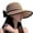 Khaki, variant on Black Summer Straw Beach Sun Hats for Women jute with Wind Lanyard UPF Summer Straw Sun Hats for Women One Size