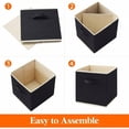 thumbnail image 5 of NTGFU Collapsible Storage Cubes 11 Inch Foldable Fabric Bins Organizers Decorative Organizing Baskets for Shelves for Closet, Utility Room, Storage Room Set Of 6 Home Bathroom Decor - Black, 5 of 7