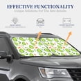 thumbnail image 4 of JUNZAN Kawaii Avocado Pattern Car Windshield Sun Shade | Reflective Sunshade | Foldable 2-Piece Sun Shield Protect Your Car | Fits Sedans, SUVs, Hatchbacks-Small, 4 of 6