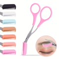 thumbnail image 2 of Eyebrow Trimmer Scissor With Comb Lady Woman Men Hair Removal Grooming Shaping Stainless Steel Eyebrow Remover Makeup Tool, 2 of 5