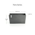thumbnail image 2 of Ecopots Paris Durable Modern Rectangular Indoor/Outdoor Recycled Based Composite Flower Planter, Grey, 31.5", 2 of 4