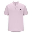 thumbnail image 4 of Undershirt Men Mens Shirts Multipack Men's Short Sleeve Henley Shirts with Pocket, V-Neck Button T-Shirts Summer Casual Sports Blouse Tops, 4 of 6