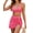 A-Red White Plaid, variant on Women’s Bikini Swimsuit Two Piece Halter Bathing Suit Push Up Vintage Style Swimwear Black L