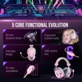thumbnail image 2 of Auriculares para Juegos FIFINE AmpliGame H13P Con Cable RGB 7.1 USB Rosa, 2 of 8