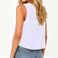 thumbnail image 7 of VBVC Women's Striped Button Down Tank Tops , Ladies' Loose Fit Sleeveless Blouse , Casual Summer Shirts For Women, S-2XL, 7 of 7