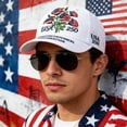 thumbnail image 5 of USA 250th Anniversary Commemorative Baseball Cap – Patriotic Bald Eagle Floral Embroidered Hat, Semiquincentennial Celebration, USA 250 Gift for Men & Women, 5 of 8