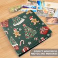 thumbnail image 4 of FORMRS 3 Ring Photo Album 4"x6" Self Adhesive Large Capacity PU Leather Cover, Yellow Christmas Gingerbread, 4 of 8