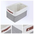 thumbnail image 2 of REGALWOVEN Storage Cube  for Shelves Closet, 3 Pcs Fabric Storage Bin with Handles, Collapsible Storage Basket for Organizing Clothes Gray 15*11*9.4in, 2 of 6