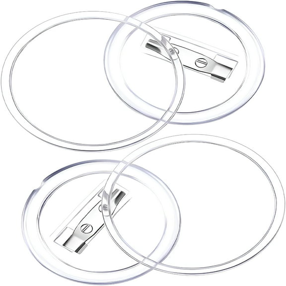 CCOCC 50 Pack Acrylic Button Pins Badge Clear Custom Button Pins Kit Blank Photo Bulk Make Your Own Buttons for Craft Supplies (2.25 Inch)