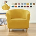 thumbnail image 2 of AIGIA Stretch Tub Chair Covers 1-Piece Club Chair Slipcover Soft Jacquard Barrel Chair Cover Armchair Slipcovers for Living Room, 2 of 9