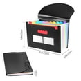 thumbnail image 4 of 13- Pocket Expanding File Folders for Paper Receipts, Bills&Taxes Organizer, Letter/A4 Size Document Holder for School, Office, Home with Colorful tabs- Black, 4 of 5
