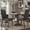 Dark Grey, variant on iNSPIRE Q Kirk Contemporary Nailhead Light Distressed Natural Finish Linen Dining Chair, Grey (Set of 2)