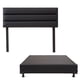 thumbnail image 1 of Box Base Cama Matrimonial + Cabecera Londres Negro, 1 of 7