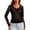 Black, variant on Womens Mesh Top Floral Long Sleeve See Through Shirt Lace Sheer Blouses